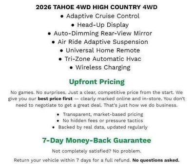 2026 Chevrolet Tahoe 4WD 4dr High Country