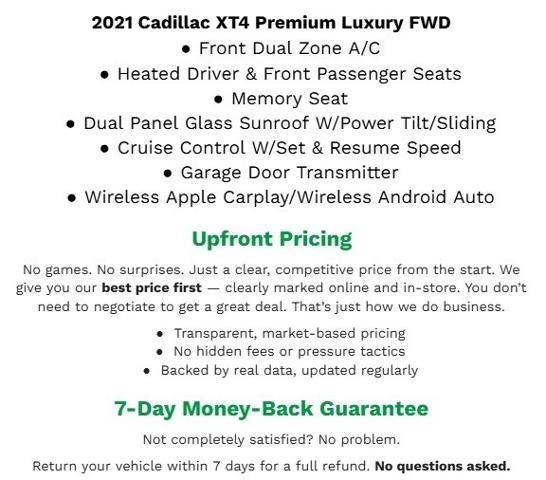 2021 Cadillac XT4 FWD 4dr Premium Luxury