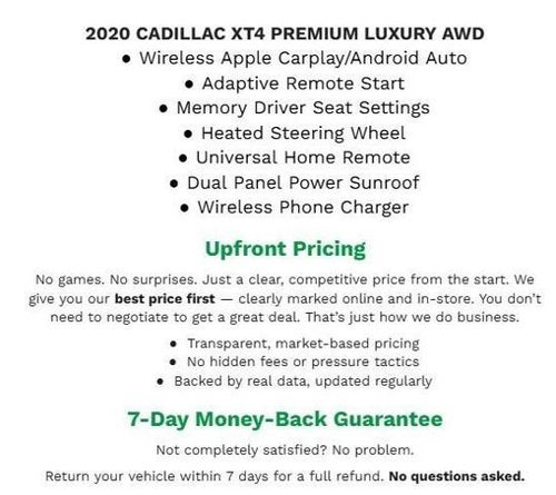 2020 Cadillac XT4 Premium Luxury