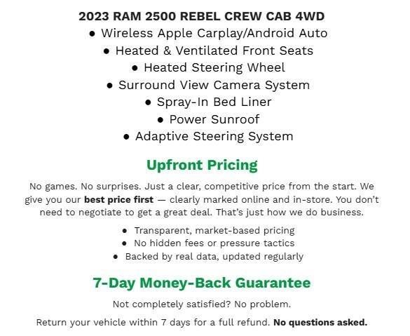 2023 RAM 2500 Power Wagon 4x4 Crew Cab 6'4 Box