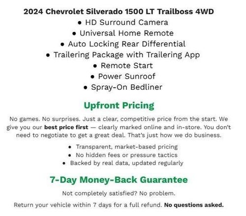 2024 Chevrolet Silverado 1500 4WD CREW CAB 147 LT TRAIL BOSS **HD SURROUND VISION**UNIVERSAL HOME REMOTE**REMOTE START SYSTEM**