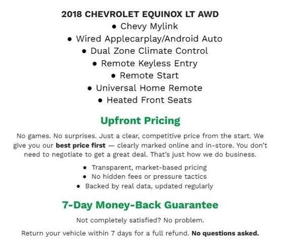 2018 Chevrolet Equinox AWD 4dr LT w/1LT