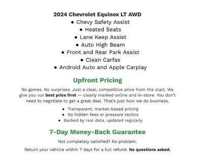 2024 Chevrolet Equinox AWD 4DR LT W/1LT**HEATED FRONT SEATS**PUSH BUTTON START**APPLE CARPLAY/ANDROID AUTO****