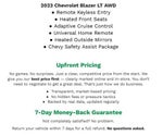 2023 Chevrolet Blazer AWD 4DR LT W/2LT **HEATED FRONT SEATS**APPLE CARPLAY/ ANDROID AUTO**REMOTE KEYLESS ENTRY**