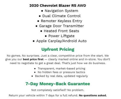 2020 Chevrolet Blazer AWD 4dr RS