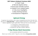 2017 Subaru Outback 2.5I PREMIUM **REMOTE KEYLESS ENTRY**HEATED FRONT SEATS**DUAL ZONE AC**