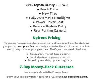 2016 Toyota Camry 4dr Sdn I4 Auto LE
