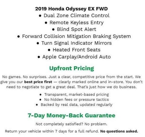 2019 Honda Odyssey EX Auto
