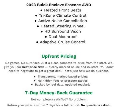 2023 Buick Enclave AWD 4DR ESSENCE **UNIVERSAL HOME REMOTE**HD SURROUND VISION**DUAL MOONROOF**