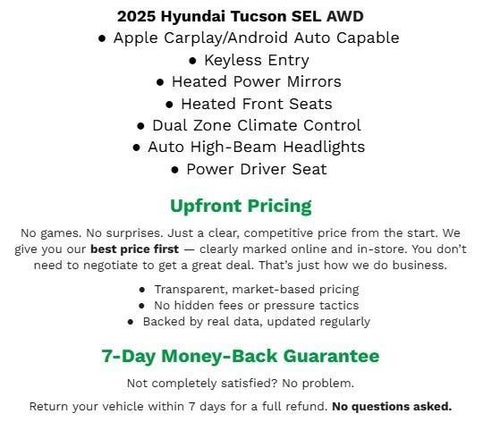 2025 Hyundai Tucson SEL AWD