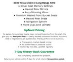 2020 Tesla Model 3 LONG RANGE AWD **HEATED FRONT SEATS**NAVIGATION SYSTEM**DRIVER SEAT MEMORY**