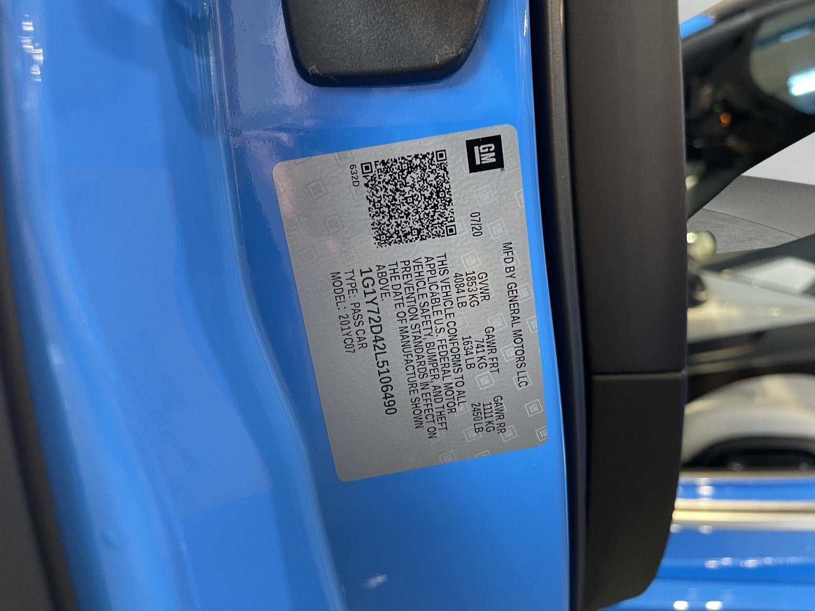 2020 Chevrolet Corvette 2dr Stingray Cpe w/2LT