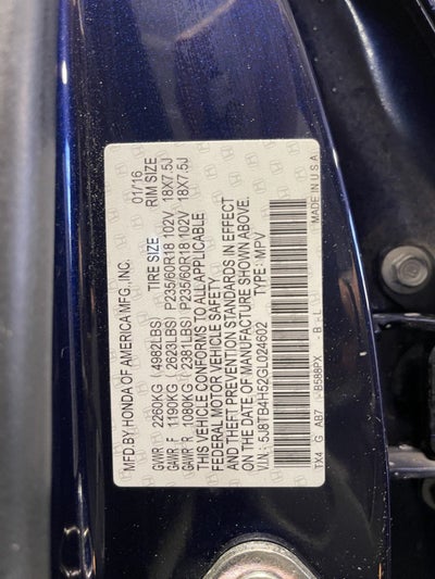 2016 Acura RDX AWD 4dr Tech Pkg