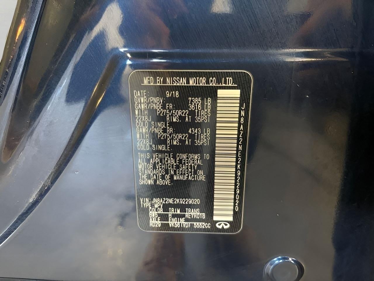 2019 INFINITI QX80 LUXE AWD