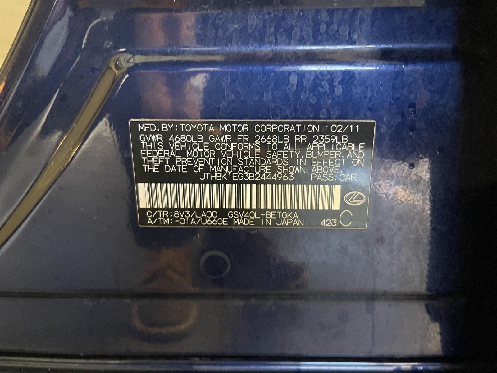 2011 Lexus ES 350 4dr Sdn