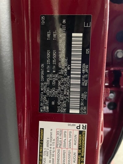 2026 Lexus RX PLUG-IN HYBRID ELECTRIC VEHICLE RX 450h+ LUXURY AWD