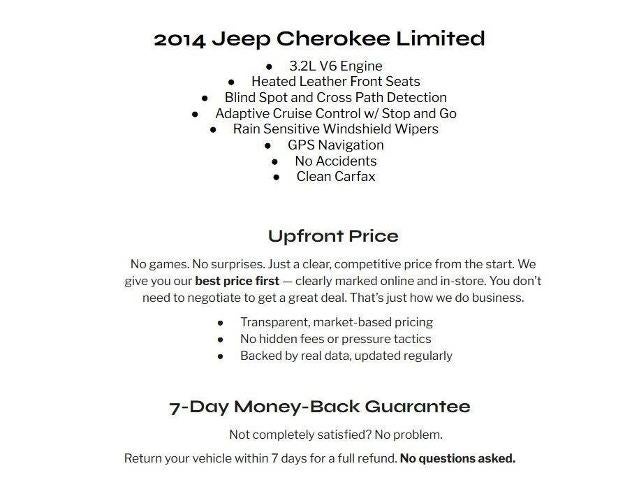 2014 Jeep Cherokee FWD 4dr Limited