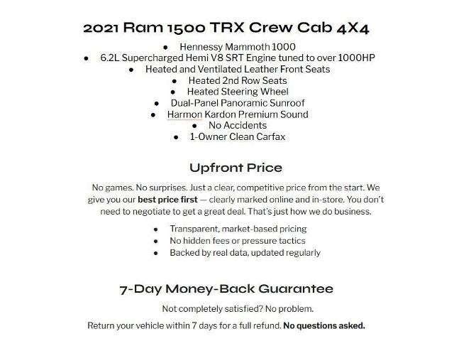 2021 RAM 1500 TRX 4x4 Crew Cab 5'7 Box