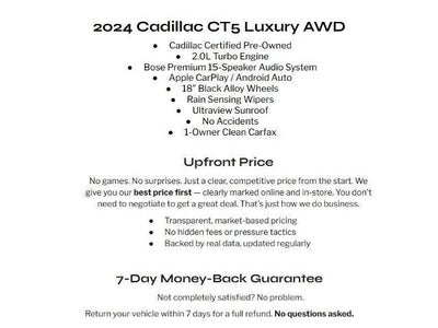 2024 Cadillac CT5 4dr Sdn Luxury