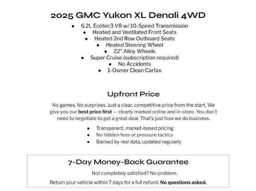 2025 GMC Yukon XL 4WD 4dr Denali