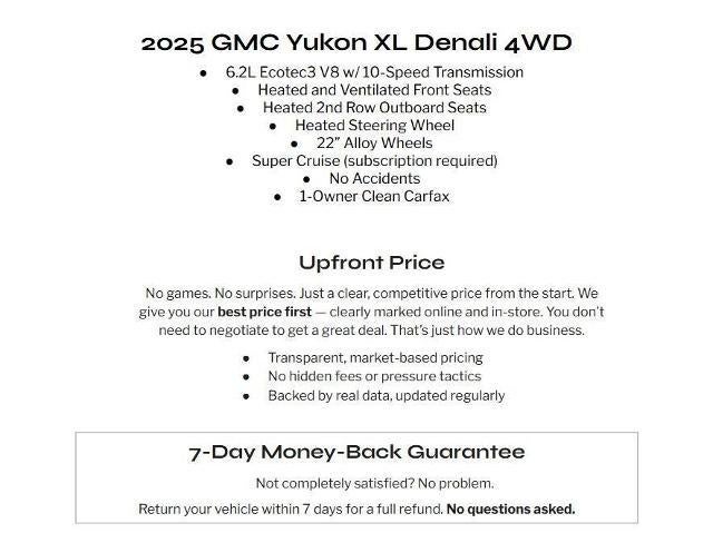 2025 GMC Yukon XL 4WD 4dr Denali