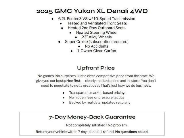 2025 GMC Yukon XL 4WD 4dr Denali