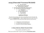 2023 Chevrolet Traverse AWD 4dr RS