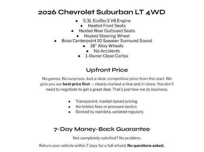 2026 Chevrolet Suburban 4WD 4dr LT
