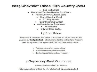 2025 Chevrolet Tahoe 4WD 4dr High Country