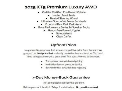 2025 Cadillac XT5 AWD 4dr Premium Luxury