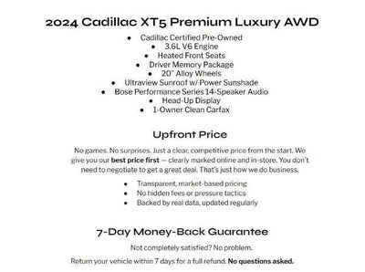 2024 Cadillac XT5 AWD 4dr Premium Luxury