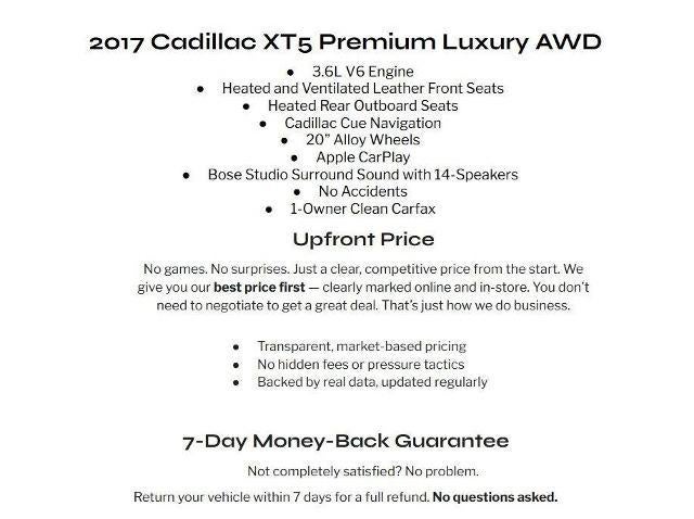 2017 Cadillac XT5 AWD 4dr Premium Luxury