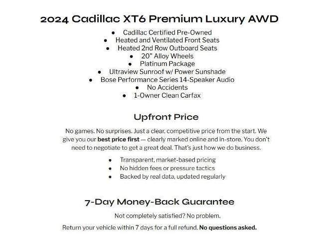 2024 Cadillac XT6 AWD 4dr Premium Luxury