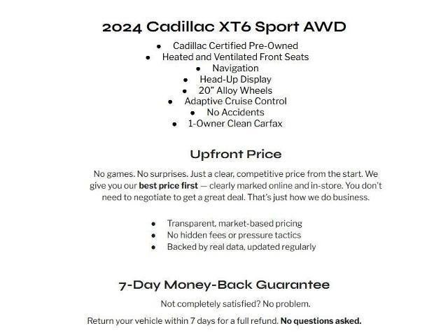 2024 Cadillac XT6 AWD 4dr Sport