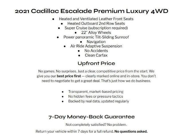 2021 Cadillac Escalade 4WD 4dr Premium Luxury