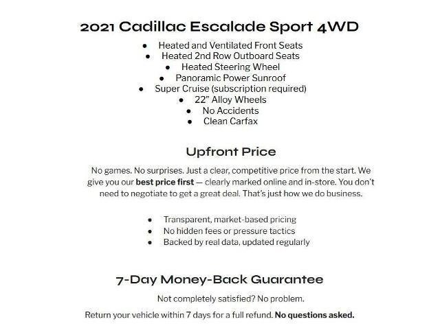 2021 Cadillac Escalade 4WD 4dr Sport