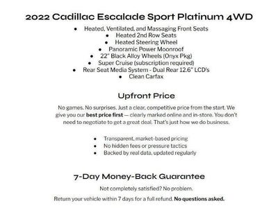 2022 Cadillac Escalade 4WD 4dr Sport Platinum