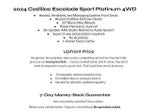 2024 Cadillac Escalade 4WD 4dr Sport Platinum