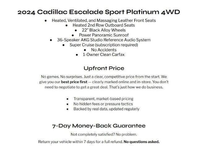 2024 Cadillac Escalade 4WD 4dr Sport Platinum