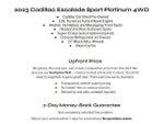 2023 Cadillac Escalade 4WD 4dr Sport Platinum