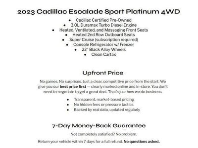 2023 Cadillac Escalade 4WD 4dr Sport Platinum