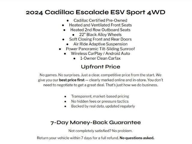 2024 Cadillac Escalade ESV 4WD 4dr Sport