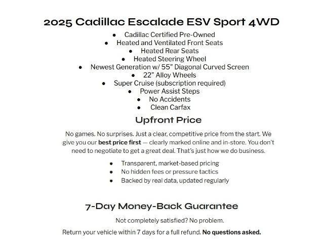 2025 Cadillac Escalade ESV 4WD 4dr Sport