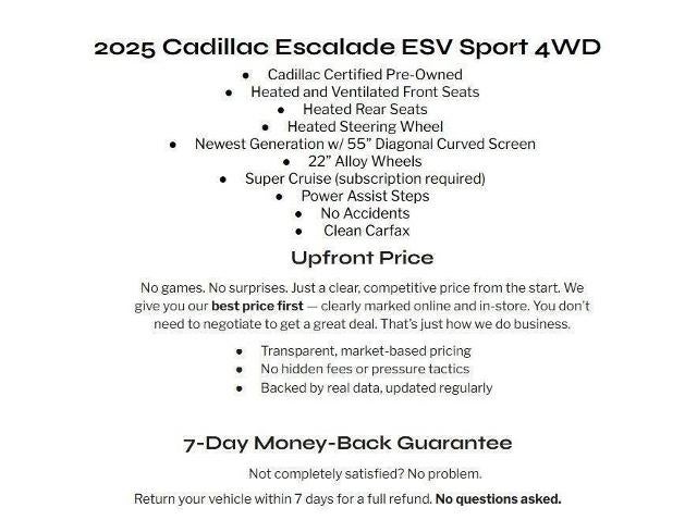 2025 Cadillac Escalade ESV 4WD 4dr Sport