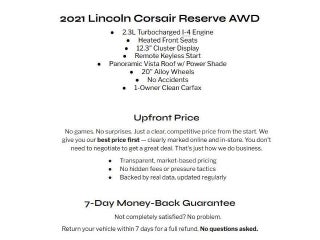 2021 Lincoln Corsair Reserve AWD