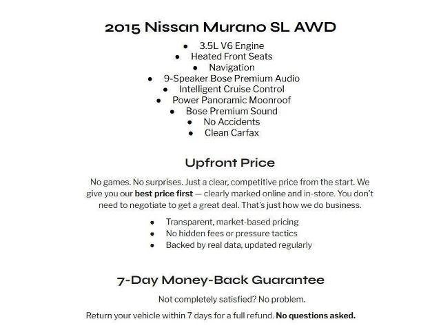 2015 Nissan Murano AWD 4dr SL
