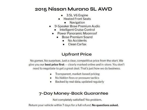 2015 Nissan Murano AWD 4dr SL