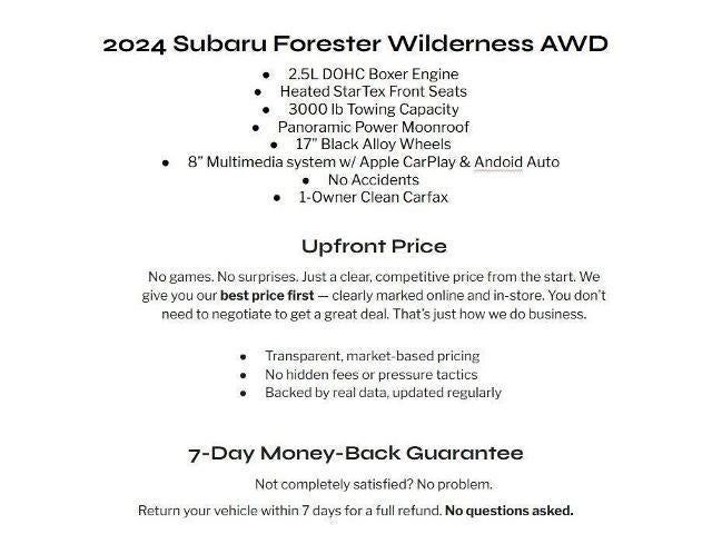 2024 Subaru Forester Wilderness AWD