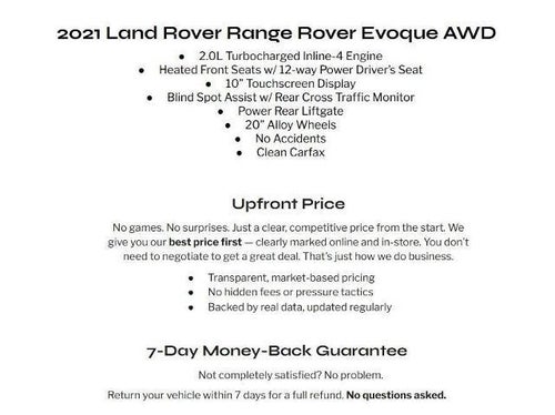 2021 Land Rover Range Rover Evoque SE AWD