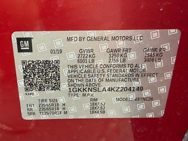 2019 GMC Acadia AWD 4dr SLE w/SLE-2